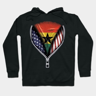 Ghanaian Flag  Ghana Flag American Flag Zip Down - Gift for Ghanaian From Ghana Hoodie